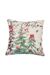 Living and Home Christmas Themed Decorative Pillow Case with Festive Motifs - thumbnail 4