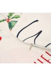 Living and Home Christmas Themed Decorative Pillow Case with Festive Motifs - thumbnail 6