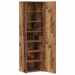 Berkfield Home Highboard Old Wood 50x42.5x185 cm Engineered Wood in Brown - thumbnail 3