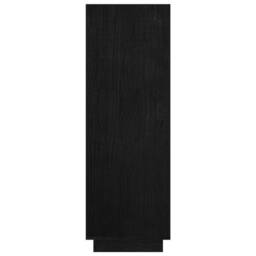 Berkfield Home Book Cabinet/Room Divider Black 80x35x103 cm Solid Pinewood - Size: 80 x 35 x 103 cm - thumbnail 6