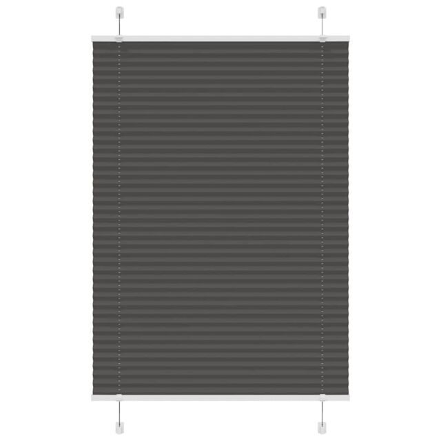 Berkfield Home Pleated Blind Black 100x100 cm Fabric Width 99.4 cm Polyester - image 1