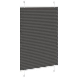 Berkfield Home Pleated Blind Black 100x100 cm Fabric Width 99.4 cm Polyester - thumbnail 3