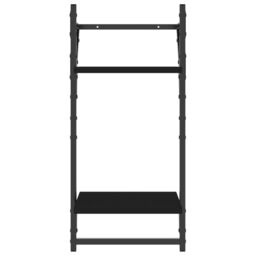 Berkfield Home 2-Tier Wall Shelves with Bars 2 pcs Black 30x25x65 cm - Size: 30 x 25 x 65 cm - thumbnail 5
