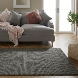 Esselle Whitefield Handwoven Boucle Large Mat in Grey - Size: 120 cm x 170 cm - thumbnail 5
