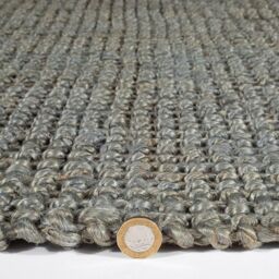Esselle Whitefield Handwoven Boucle Large Mat in Grey - Size: 120 cm x 170 cm - thumbnail 2
