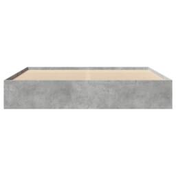 Berkfield Home Bed Frame without Mattress Concrete Grey 200x200cm Engineered Wood - Size: 200x200 cm - thumbnail 5