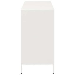 Berkfield Home Sideboard White 101.5x39x73.5 cm Cold-rolled Steel - thumbnail 6