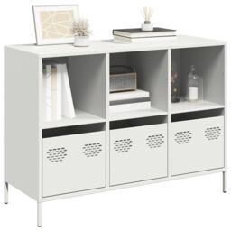 Berkfield Home Sideboard White 101.5x39x73.5 cm Cold-rolled Steel