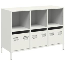 Berkfield Home Sideboard White 101.5x39x73.5 cm Cold-rolled Steel - thumbnail 2