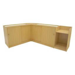 Monstershop Hyperion LED Shop Counter Set K1200, B1200, TB60 & LM60 - Maple in Beige - thumbnail 2