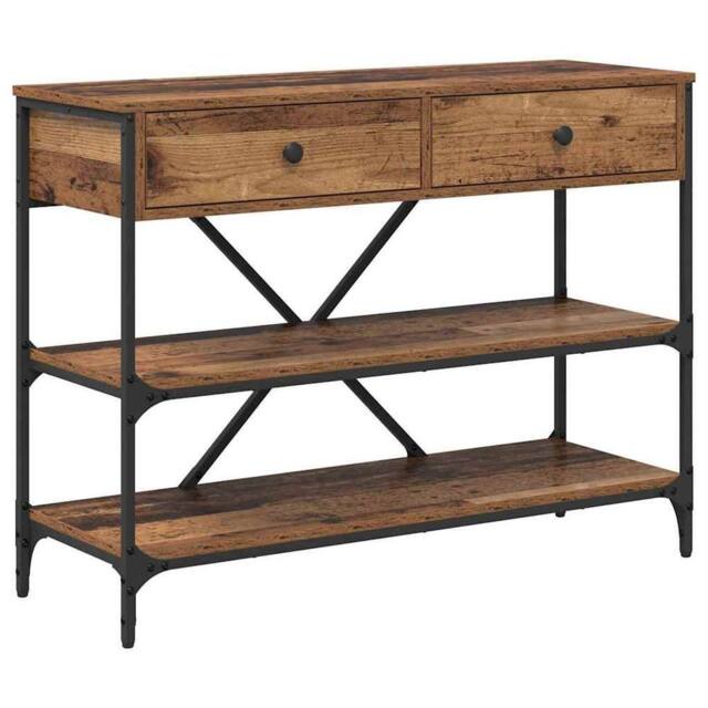 Berkfield Home Console Table Old Wood 100x34.5x75 cm Engineered Wood in Brown - image 1