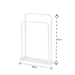 Showerdrape Aspen Freestanding White Towel Storage Stand - thumbnail 5