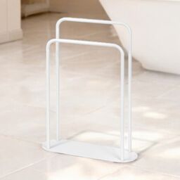 Showerdrape Aspen Freestanding White Towel Storage Stand - thumbnail 1