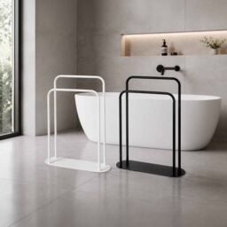 Showerdrape Aspen Freestanding White Towel Storage Stand - thumbnail 6