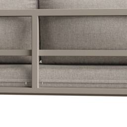 HomeTouch Rattan 7 Seater Outdoor Furniture Set with Stools & Coffee Table Grey in Beige - Size: 5 Pack - thumbnail 7