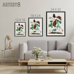 "Artery8 House Wren Butterflies Beetle & Spider Bolton Framed Canvas Wall Art - Size: W12"" x H16""" - thumbnail 4