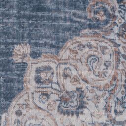 Kukoon Denim Blue Vintage Medallion Non Slip Washable Low Pile Rug - Size: 240 cm x 330 cm - thumbnail 4