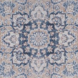 Kukoon Denim Blue Vintage Medallion Non Slip Washable Low Pile Rug - Size: 240 cm x 330 cm - thumbnail 3