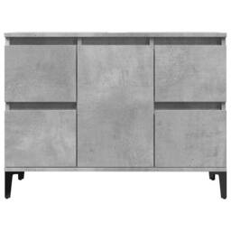 Berkfield Home 3 Piece Bathroom Furniture Set Concrete Grey Engineered Wood - thumbnail 9