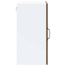 Berkfield Home Kitchen Wall Cabinet with Glass Door Lucca Brown Oak - thumbnail 8