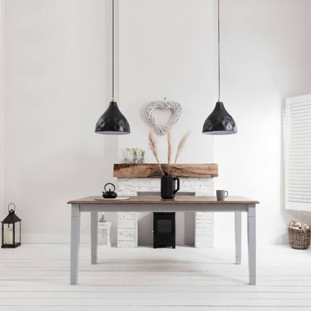 Nöa and Nani Canterbury Dining Table 180cm in Silk Grey and Dark Pine - image 1