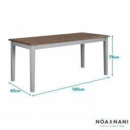 Nöa and Nani Canterbury Dining Table 180cm in Silk Grey and Dark Pine - thumbnail 9