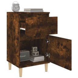 Berkfield Home Bedside Cabinets 2 pcs Smoked Oak 40x35x70 cm in Brown - Size: 40 x 35 x 70 cm - thumbnail 5