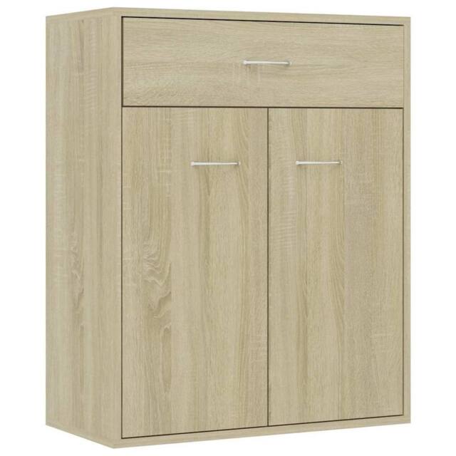 Berkfield Home Sideboard Sonoma Oak 60x30x75 cm Engineered Wood in Light Brown - Size: 60 x 30 x 75 cm - image 1