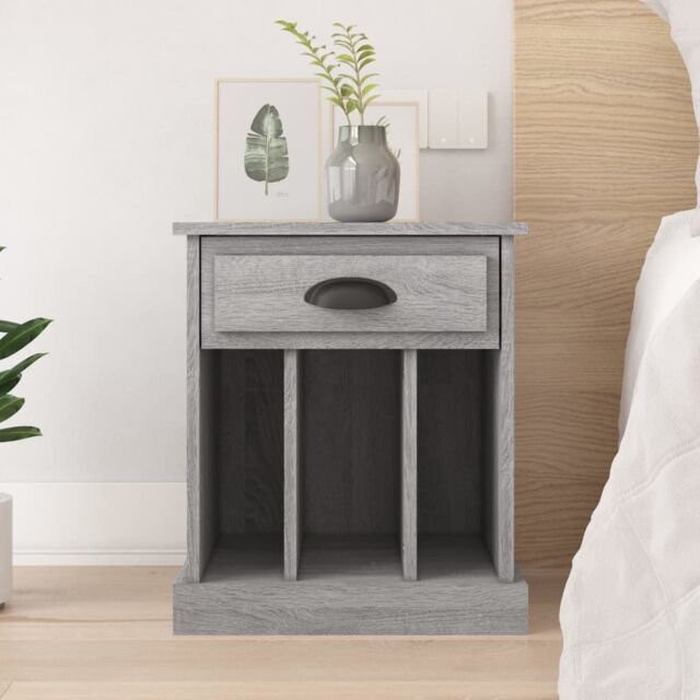 Berkfield Home Bedside Cabinet Grey Sonoma 43x36x50 cm - Size: 43 x 36 x 50 cm - image 1