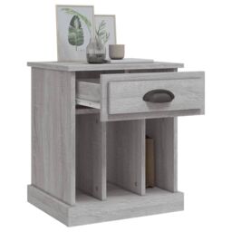 Berkfield Home Bedside Cabinet Grey Sonoma 43x36x50 cm - Size: 43 x 36 x 50 cm - thumbnail 5
