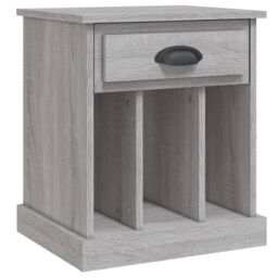 Berkfield Home Bedside Cabinet Grey Sonoma 43x36x50 cm - Size: 43 x 36 x 50 cm - thumbnail 2