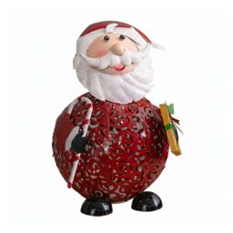 Samuel Alexander 30cm Battery Operated Filigree Santa Folk Light Decoration with LEDs in Red - thumbnail 8