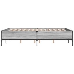 Berkfield Home Bed Frame without Mattress Grey Sonoma 135x190 cm Double - thumbnail 5