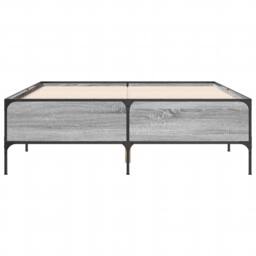 Berkfield Home Bed Frame without Mattress Grey Sonoma 135x190 cm Double - thumbnail 4