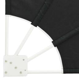 Berkfield Home Modern Balcony Privacy Screen Folding Manual Anthracite 115 x 115 in Black - thumbnail 7