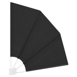Berkfield Home Modern Balcony Privacy Screen Folding Manual Anthracite 115 x 115 in Black - thumbnail 5