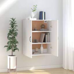 Berkfield Home Hanging Cabinet White 69, 5x34x90 cm Engineered Wood - Size: 5 x 34 x 90 cm - thumbnail 2