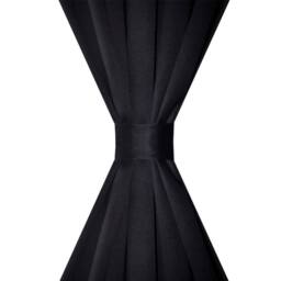 Berkfield Home 2 pcs Black Slot-Headed Blackout Curtains 135 x 245 cm - thumbnail 3