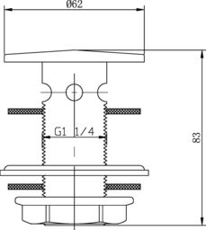 Balterley Round Brass Flip Top Basin Waste Chrome in Silver - thumbnail 2