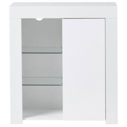 Wyld and Coco White MDF Sideboard - One Door Cabinet with LED Lighting - thumbnail 5