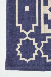 Homescapes Halmstad Scandi Style 100% Cotton Printed Rug in Blue - Size: 120 cm x 170 cm - thumbnail 3