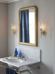 Loops IP44 Wall Light Tall Clear Glass Shade LED Included Polished Brass LED G9 3.5W - thumbnail 2