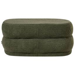 Wyld and Coco Bouclé Green Upholstered Bed Bench Stool - thumbnail 5