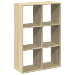 Berkfield Home Room Divider Bookcase Sonoma Oak 69.5x29x103.5 cm Engineered Wood in Light Brown - thumbnail 1