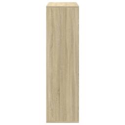 Berkfield Home Room Divider Bookcase Sonoma Oak 69.5x29x103.5 cm Engineered Wood in Light Brown - thumbnail 6