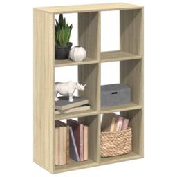 Berkfield Home Room Divider Bookcase Sonoma Oak 69.5x29x103.5 cm Engineered Wood in Light Brown - thumbnail 2