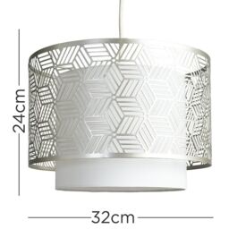 ValueLights Eugene Grey Ceiling Pendant Shade - thumbnail 4