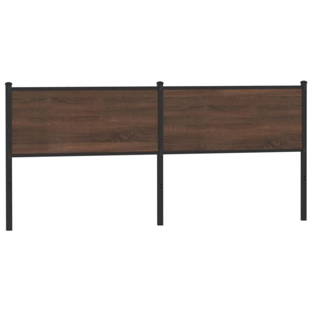 Berkfield Home Headboard Brown Oak 190 cm Engineered Wood & Steel - image 1