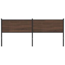 Berkfield Home Headboard Brown Oak 190 cm Engineered Wood & Steel - thumbnail 3