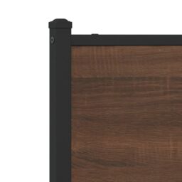 Berkfield Home Headboard Brown Oak 190 cm Engineered Wood & Steel - thumbnail 6
